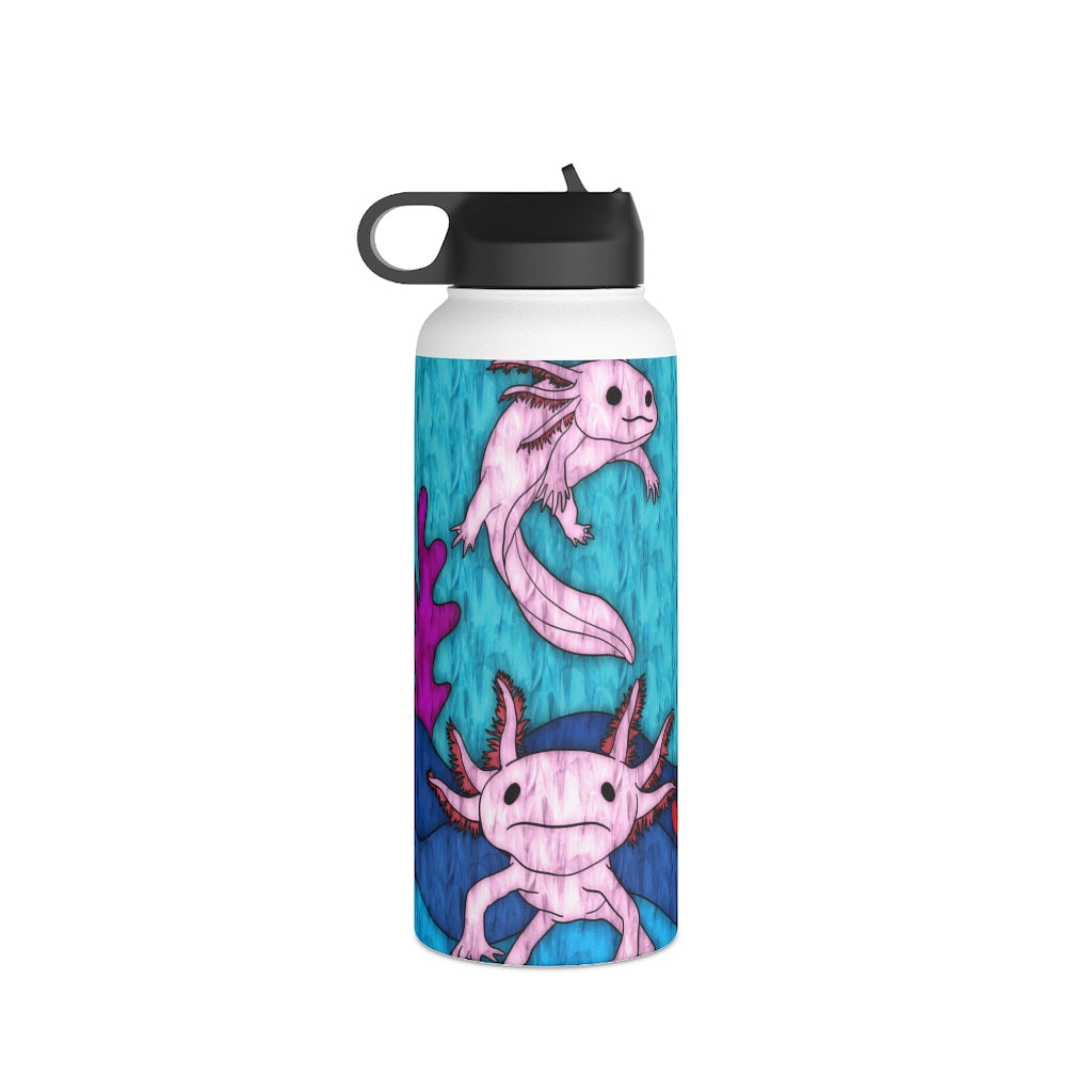 Axolotl Water Bottle, Axolotl Gifts, Stainless Steel Water Bottle