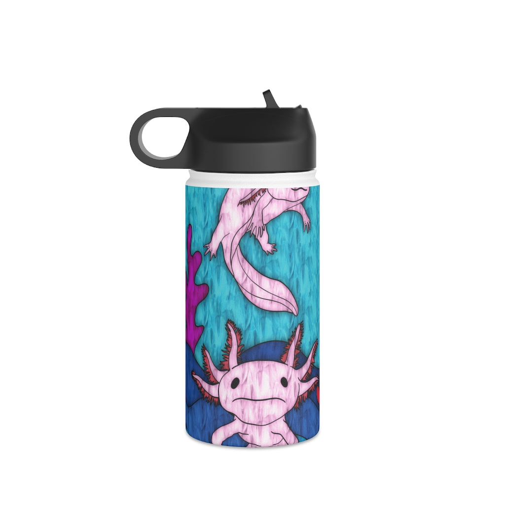 Axolotl Stained-Glass-Look Insulated Stainless Steel Water Bottle